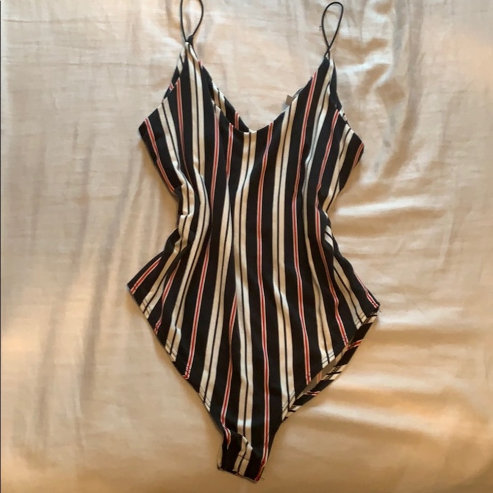 Striped bodysuit